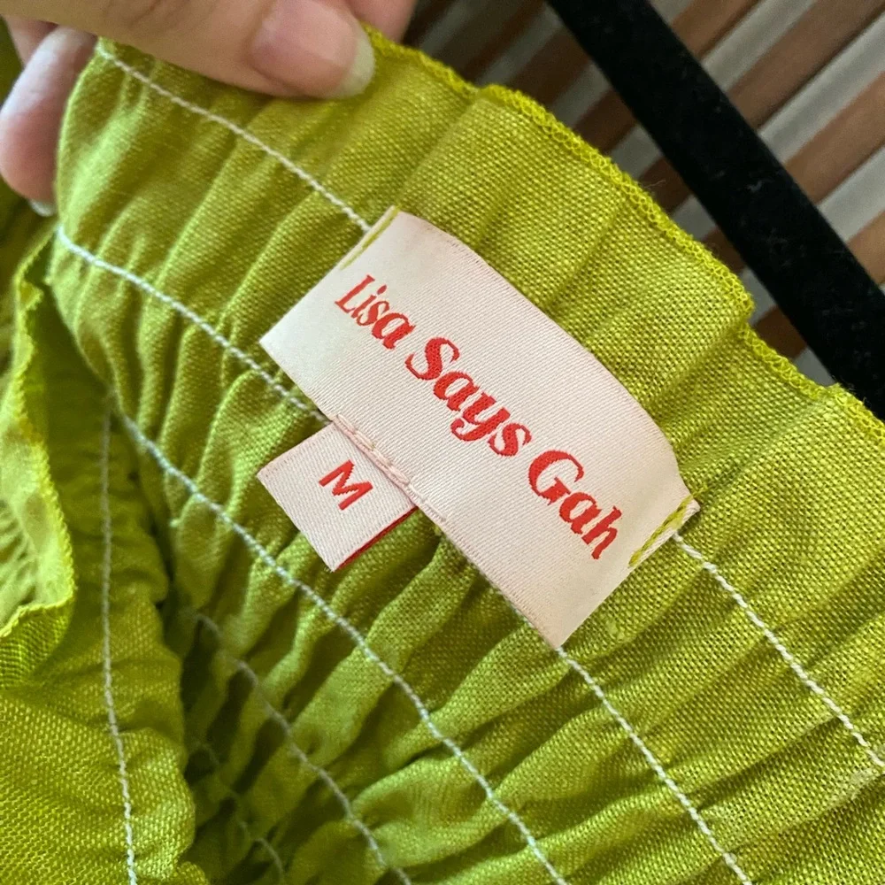 Lisa Says Gah Smocked Toni Top in Chartreuse M; limited edition! - Picture 11 of 12